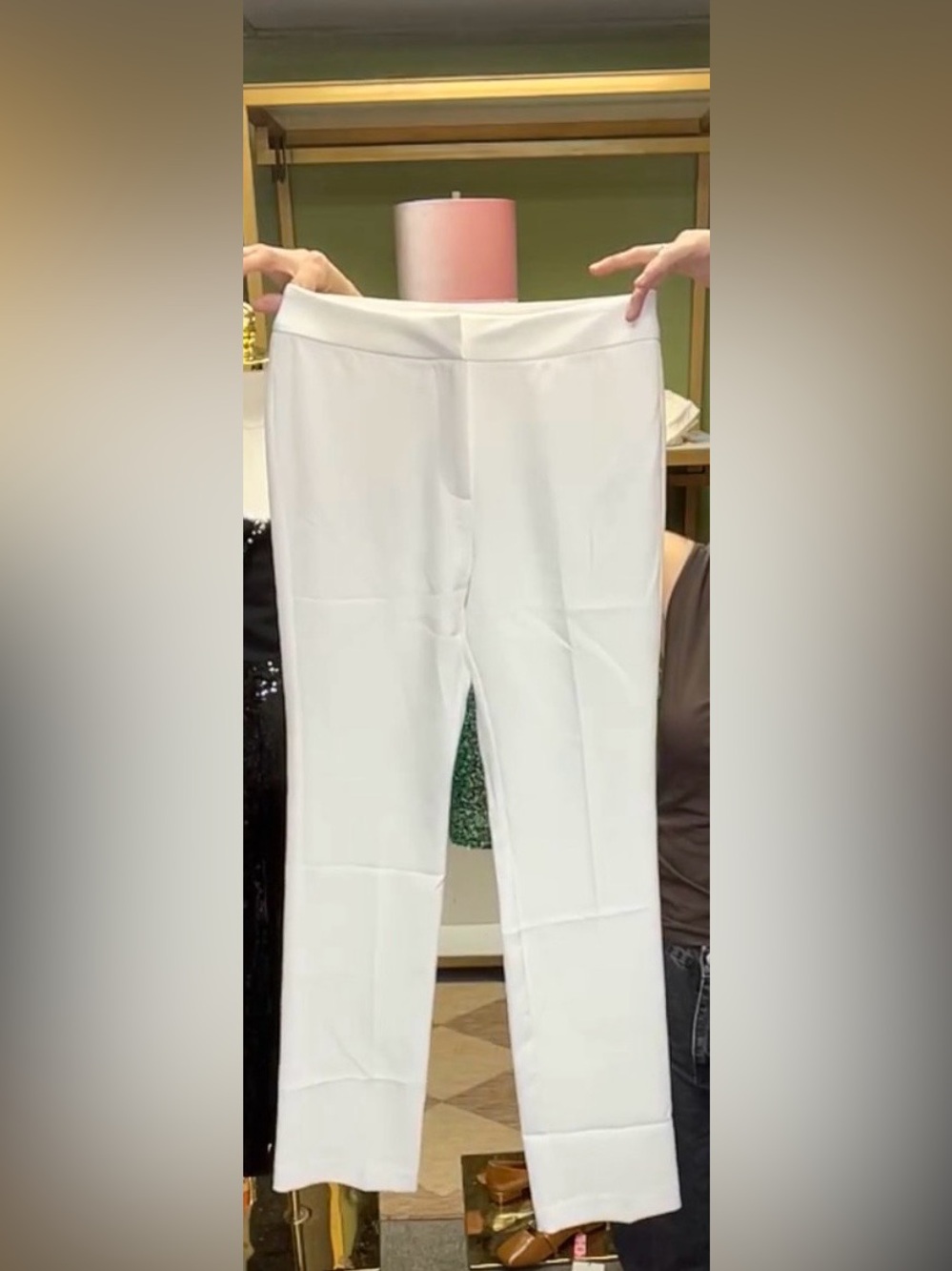 Endless Rose Straight-Leg Trouser Pants White Size XS